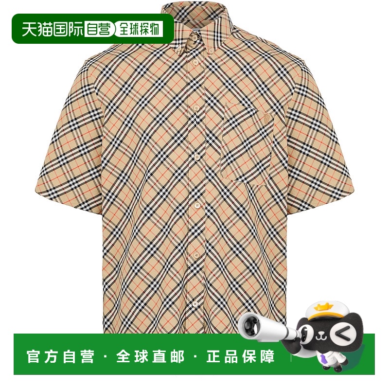 欧洲直邮BURBERRY 25春夏  BURZ6VT5BEI 男士 短袖衬衫