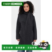 女士 1h可退 香港直邮VINCE 垂褶风衣羊毛羊绒