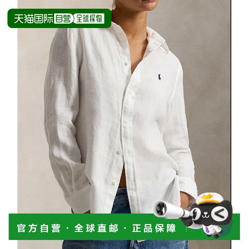1h可退 香港直邮Polo Ralph Lauren Polo 拉夫 劳伦 女士 白色衬