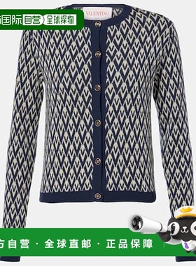 香港直邮valentino 华伦天奴 女士 Toute La V领初剪羊毛针织开衫
