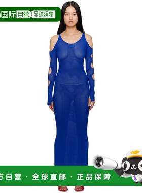 1h可退 香港直邮off-white 女士 蓝色 Hole Net 连衣裙 OWHI087S2