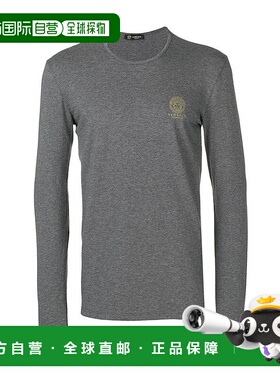 香港直邮Versace 浅灰色美杜莎头像印花T恤 AUU01007AC00059A804