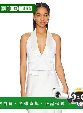 1h可退 香港直邮Simkhai 女士 Albany 披肩翻领背心 2246049U