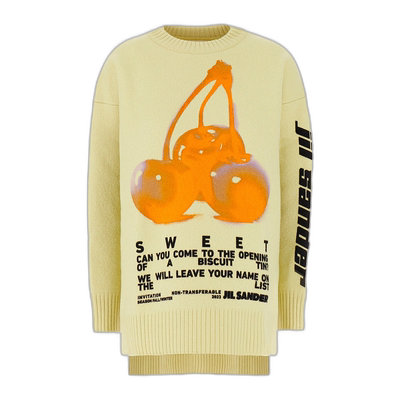 香港直邮Jil Sander 樱桃提花圆领毛衣 J03GP0130-J14661