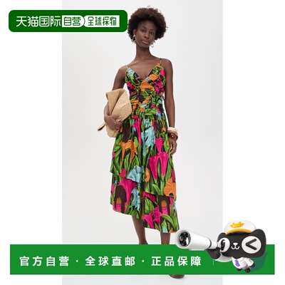 香港直邮FARM RIO 女士 MUJERES Y FLORES 吊带连衣裙