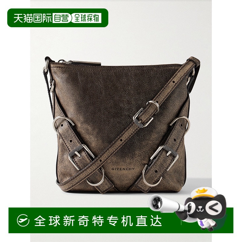 1h可退 香港直邮Givenchy 纪梵希 男士 Voyou 小号起皱皮革邮差包