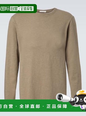 1h可退 香港直邮The Row 男士 Leon 棉质针织T恤 grey灰色 舒适时