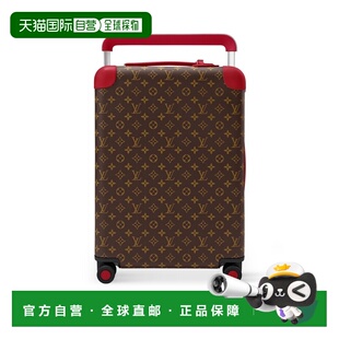 自营欧洲直邮LV路易威登 Horizon男士纱丽红涂层帆布老花图案行李