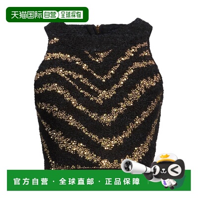 1h可退 香港直邮Balmain 巴尔曼 女士 上衣 black黑色 舒适时尚