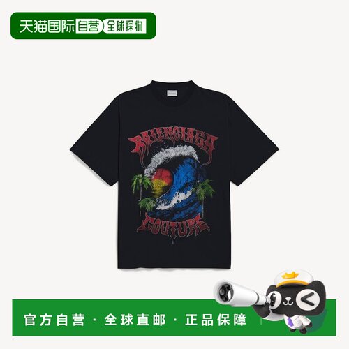 自营欧洲直邮Balenciaga巴黎世家 Vintage Surfer男士棉质Oversiz