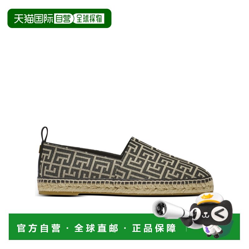1h可退 香港直邮Balmain 字母提花帆布鞋 GM1UG394TMPW一脚蹬