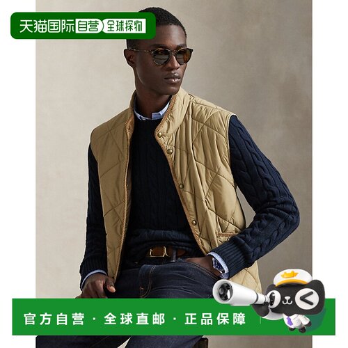 自营欧洲直邮Ralph Lauren拉夫劳伦 Hurston男士卡其色聚酯纤维绗