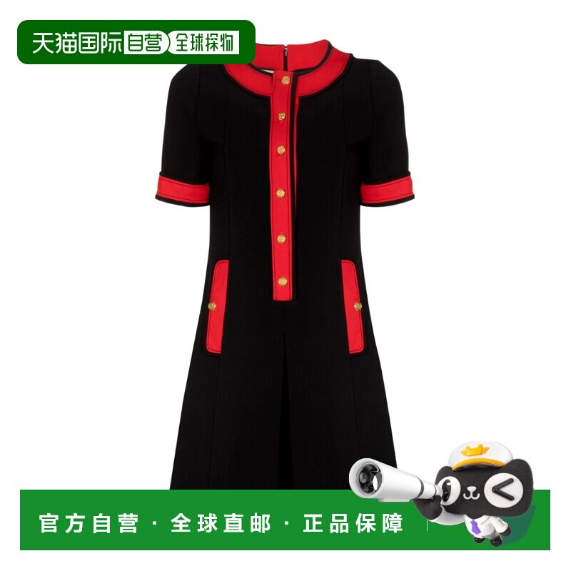 自营Gucci 撞色 A 字迷你连衣裙 671700X7C07