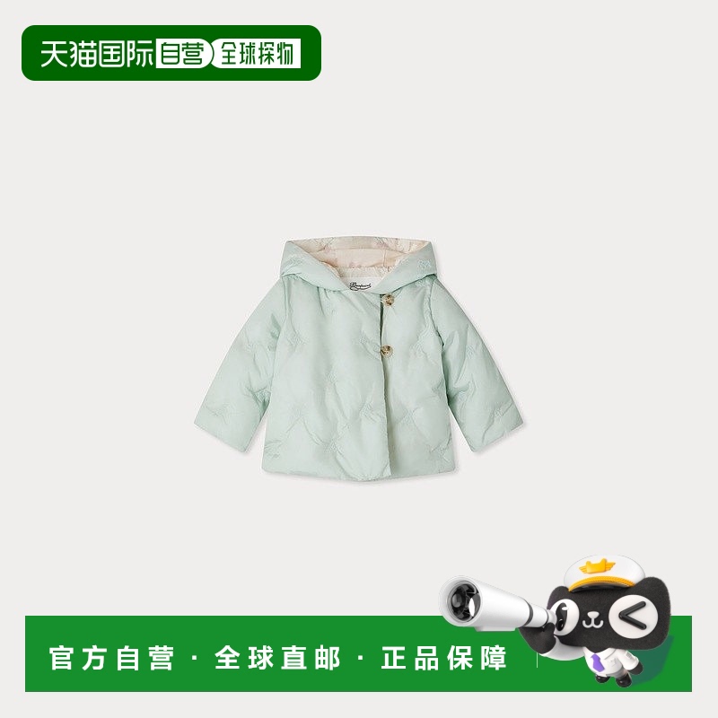 自营欧洲直邮Bonpoint小樱桃 Bonno绗缝刺绣樱桃羽绒服