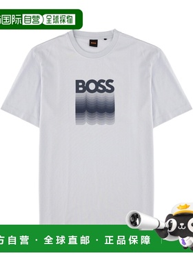 1h可退 香港直邮BOSS 波士 男士 灰色棉质T恤 505560091027656705