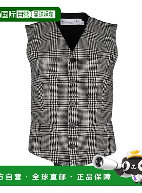 1h可退 香港直邮DIOR 迪奥 女士 格纹细节马甲 411G02A1376