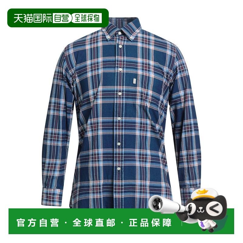 1h可退 香港直邮barbour 巴伯尔 男士 格纹衬衫 blue蓝色 舒适时,男装,衬衫,淘宝优惠券,粉丝福利购,淘宝优惠卷