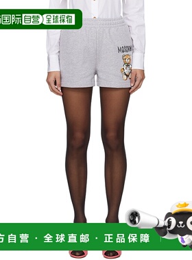 1h可退 香港直邮Moschino 莫斯奇诺 女士 灰色印花短裤 03230528V