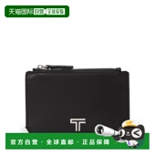 自营欧洲直邮Tumi途明 Turin男士 黑色皮革T标识卡包