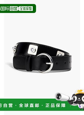 1h可退 香港直邮Sandro 女士 水晶装饰皮带腰带 SFACE00379NOIR