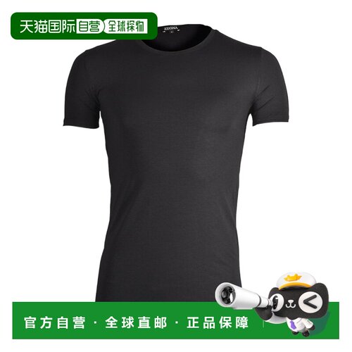 1h可退 香港直邮Z ZEGNA 男士T恤 N2M200100001 AW2025 黑色 圆领