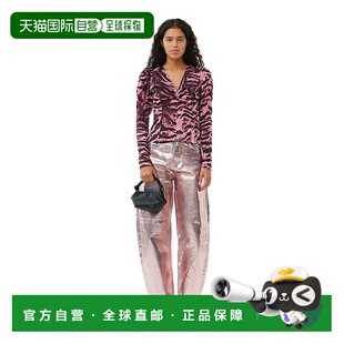 香港直邮Ganni 弹性褶皱罩衫 F8889舒适流行穿搭小众百搭高级感