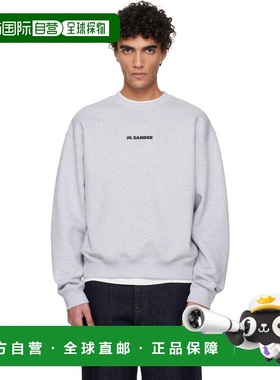 香港直邮Jil Sander 吉尔 桑达 男士 灰色印花套头衫 J22GU0148J2