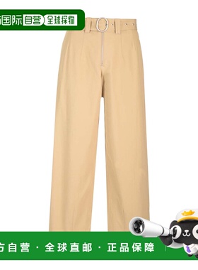 香港直邮Jil Sander 腰带袢带休闲裤 J40KA0178J45136阔腿裤