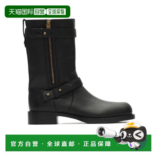 Burberry Kent Biker 皮质机车靴 81342181 【付后1h可退】