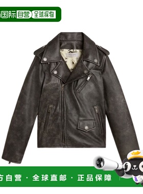 香港直邮Golden Goose Deluxe Brand 长袖皮夹克 GKP02435.P00224
