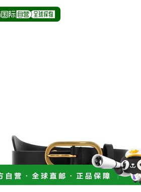 1h可退 香港直邮Miu Miu 缪缪 女士 標誌雕刻帶扣腰帶 5CC6992HIL