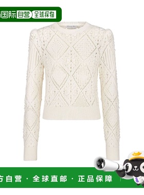 1h可退 香港直邮DIOR 迪奥 女士 白色棉质套头衫上衣 614S04A7085