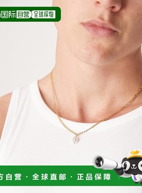 1h可退 香港直邮ASOS 男士 festival 设计防水不锈钢人造珍珠吊坠
