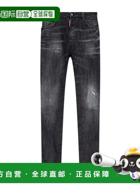 香港直邮Dsquared2 破洞紧身牛仔裤 S74LB1726S30357