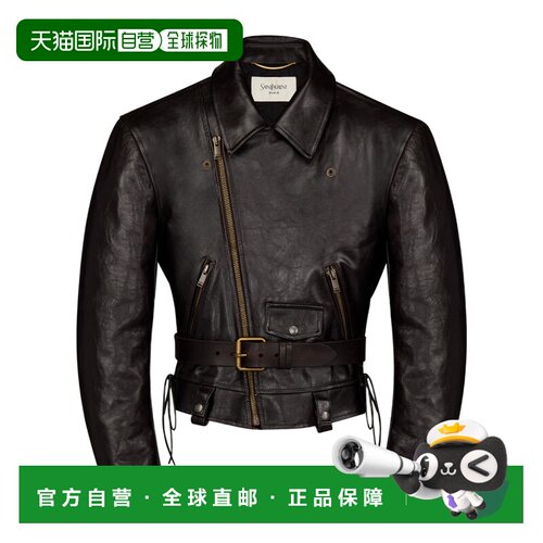 1h可退 香港直邮Saint Laurent 短款机车夹克 865713YCVG2
