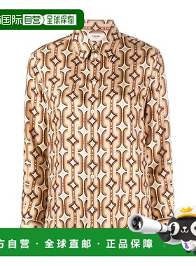 香港直发CELINE赛琳长袖印花衬衫个性潮流质感时尚2C008067I真丝