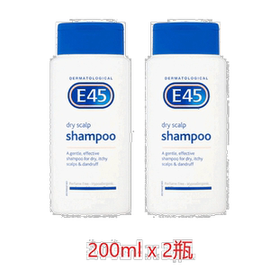 自营｜英国药房E45洗发水2瓶200ml干性头皮头屑护理舒缓发痒