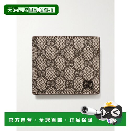 1h可退 香港直邮Gucci 古驰 男士 棕色内饰GG双折钱包 768243FACQ