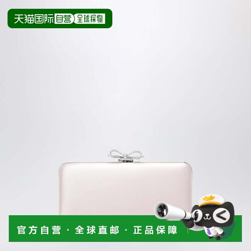 香港直邮Self-Portrait 女士 绸缎水晶蝴蝶结粉色手包 PF26326PLP