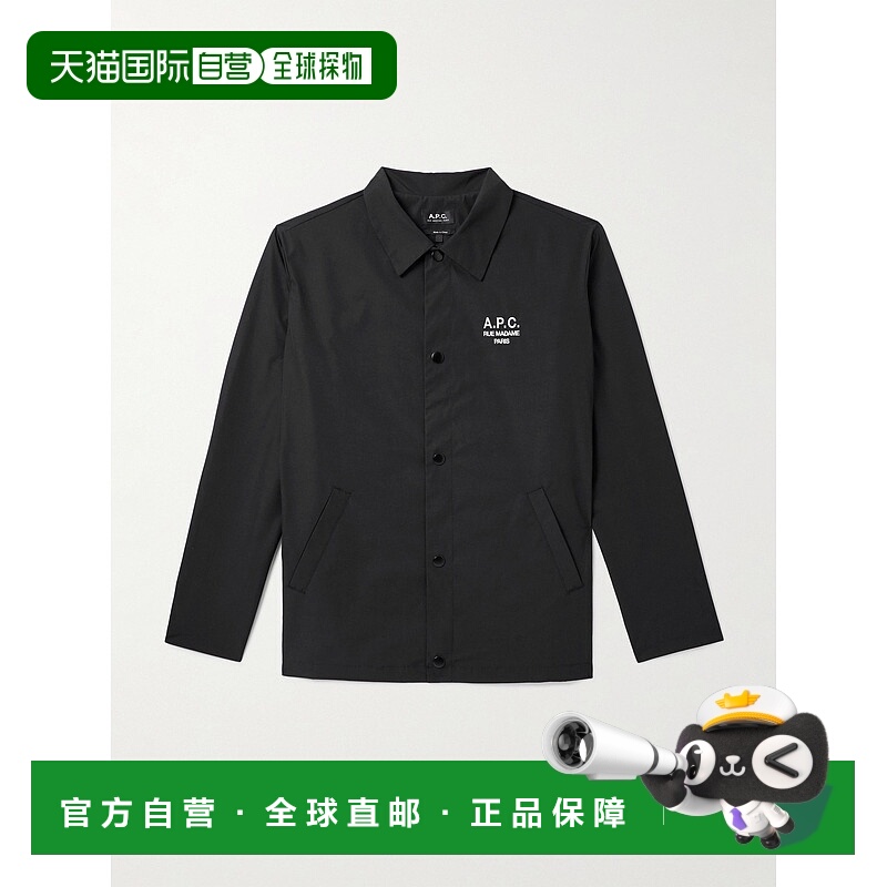 1h可退 香港直邮A.P.C. 男士 Regis Logo刺绣紧身夹克 PSAJBH0296