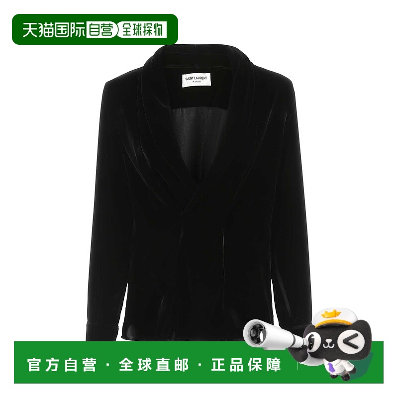 1h可退 香港直邮Saint Laurent 圣罗兰 女士 披肩领衬衫 720948Y1