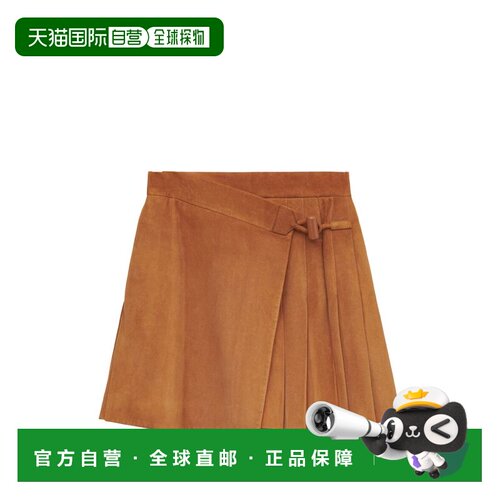 LOEWE 罗意威 女士 皮革棕色半身裙 S359Y29L29a【付后1h可退】