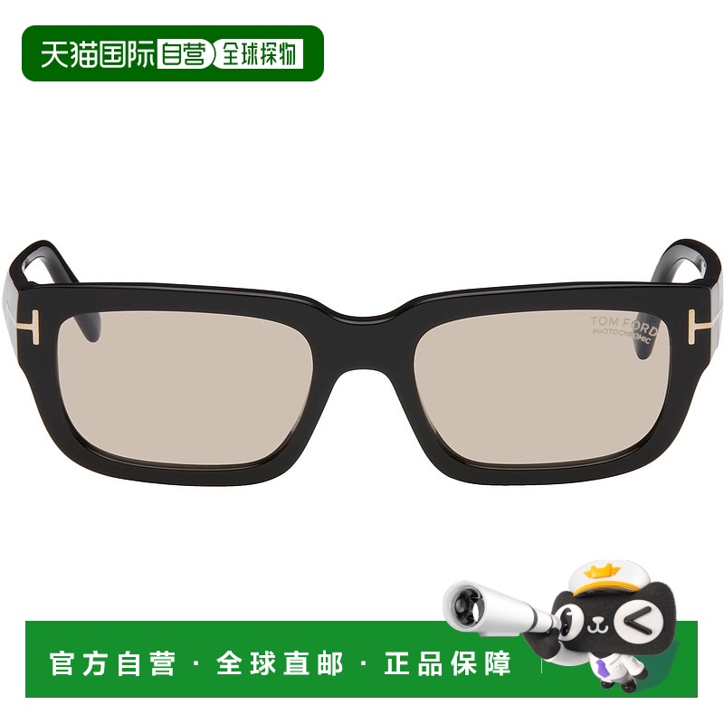 1h可退 香港直邮Tom Ford 汤姆 福特 男士 黑色 Ezra 太阳镜 FT10