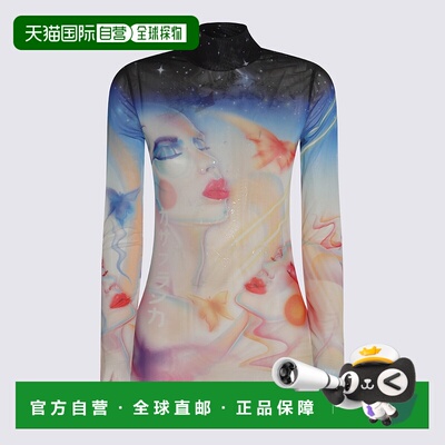 香港直邮Casablanca 女士 红色半高领上衣 WPF25JTP02801