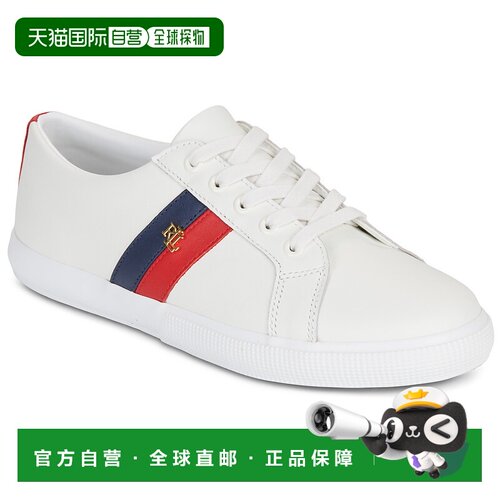 欧洲直邮Lauren Ralph Lauren拉夫劳伦鞋子女低帮板鞋白色JANSON
