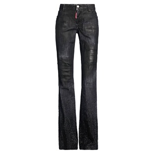 black黑色 1h可退 舒适 牛仔长裤 女士 香港直邮Dsquared2 二次方