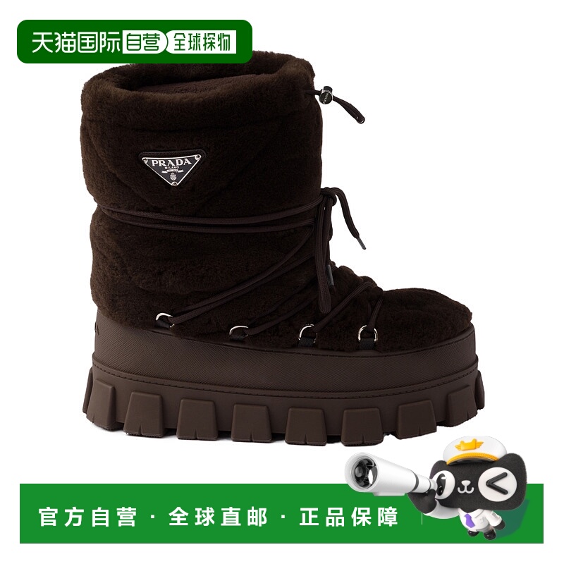 香港直邮Prada 羊毛滑雪后靴 1U032N173FG040