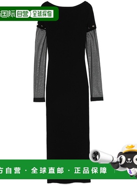 1h可退 香港直邮Sportmax 斯宝麦斯 女士 SPORTMAX PRE 黑色连衣