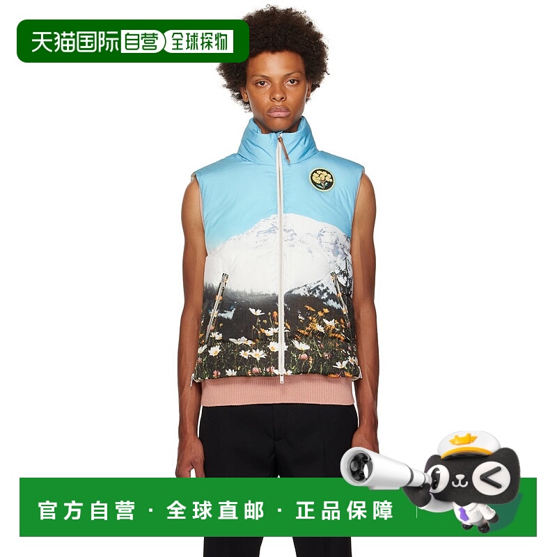 1h可退 香港直邮Jil Sander 吉尔 桑达 男士 多色图案羽绒马甲 J4