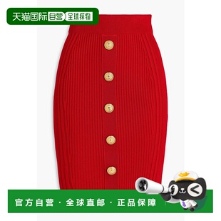 细罗纹针织半身裙 女士 BF1LC200KE18 巴尔曼 香港直邮Balmain